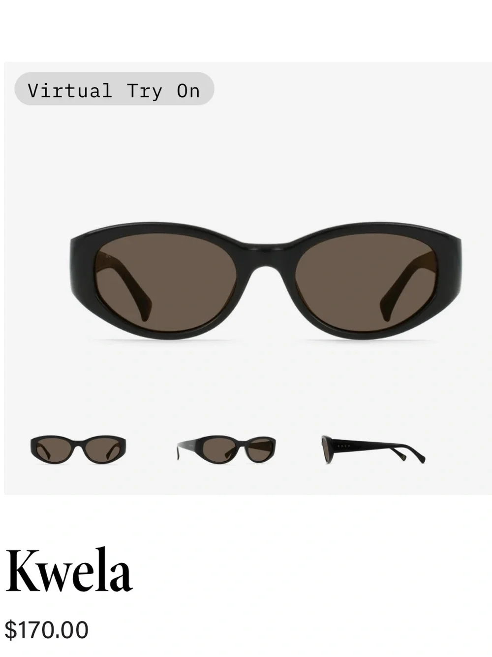 RAEN Black Oval Women's Sunglasses